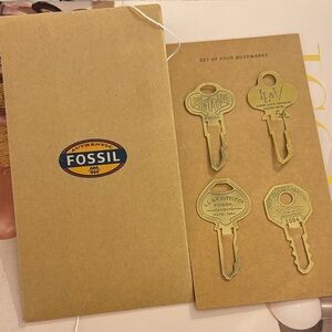 Fossil Brand Set of 4 Key Bookmarks